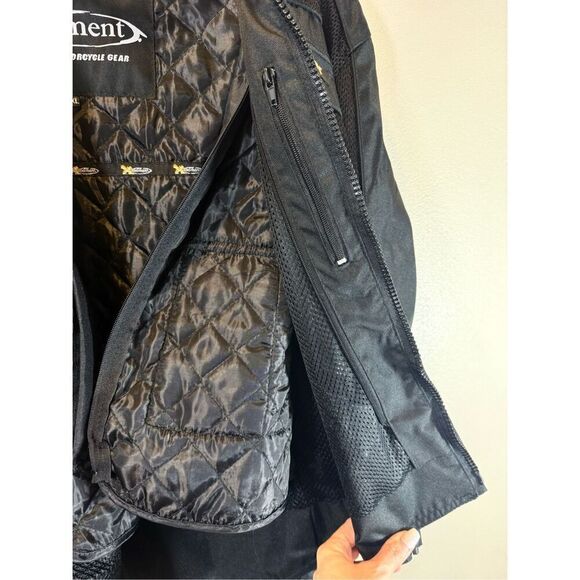 Xelement Advanced Motorcycle Gear Black Jacket Nylon Mesh Padded & Zipout Liner - Picture 11 of 16